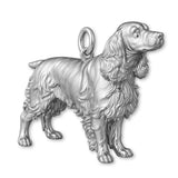 18ct White Gold - English Springer Spaniel Dog Charm