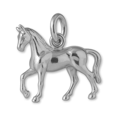 18ct White Gold - Classic Show Horse Charm