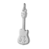 9ct White Gold - ES-335 Guitar Charm
