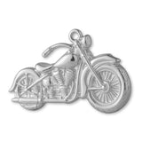 9ct White Gold - Harley Motorbike Charm