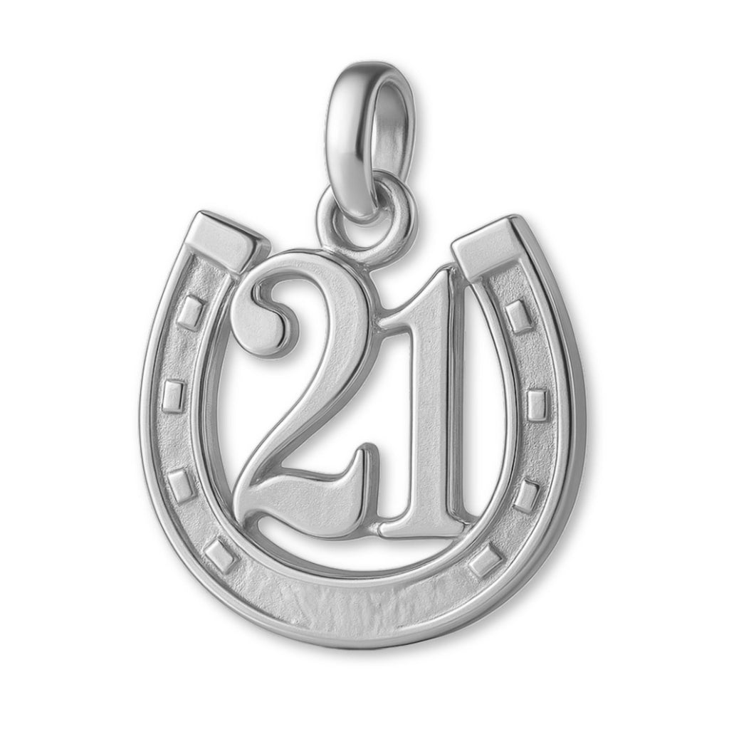 18ct White Gold - 21 Horseshoe Charm