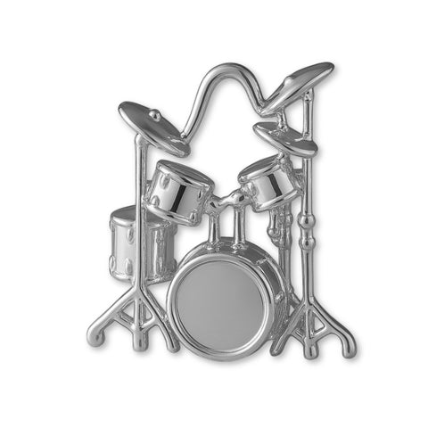 18ct White Gold - Classic Drum Kit Charm