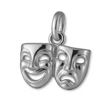 9ct White Gold - Openwork Laugh Now Cry Later Charm