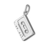 9ct White Gold - Cassette Tape Charm