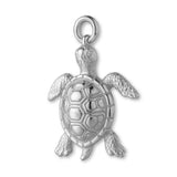 18ct White Gold - Tropical Sea Turtle Charm