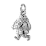 18ct White Gold - Walking Santa Claus Charm