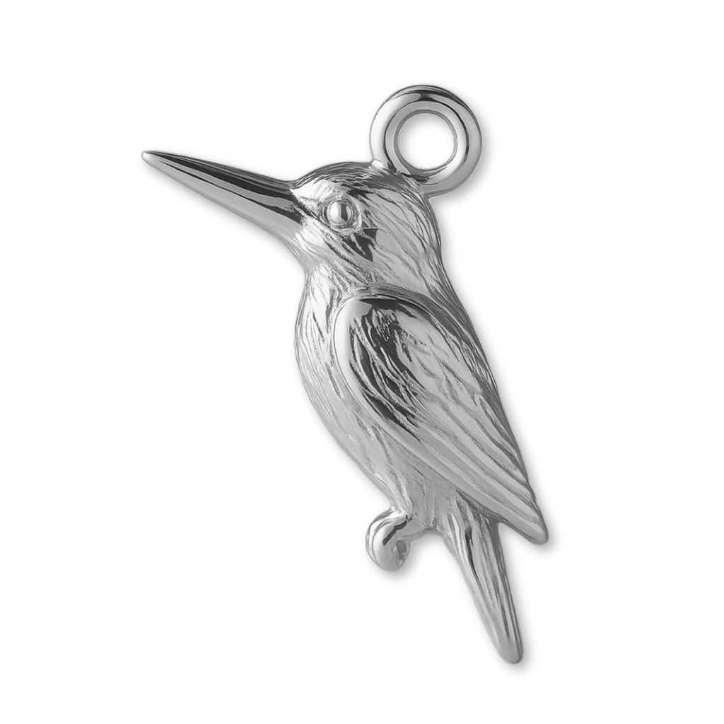 9ct White Gold - Laughing Kookaburra Charm