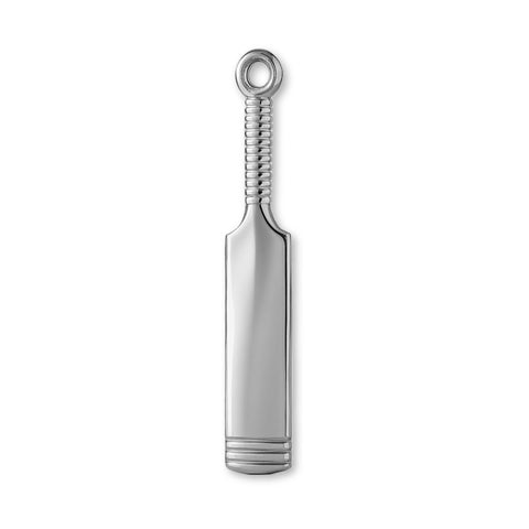 18ct White Gold - Classic Cricket Bat Charm