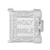 9ct White Gold - Holy Bible Charm