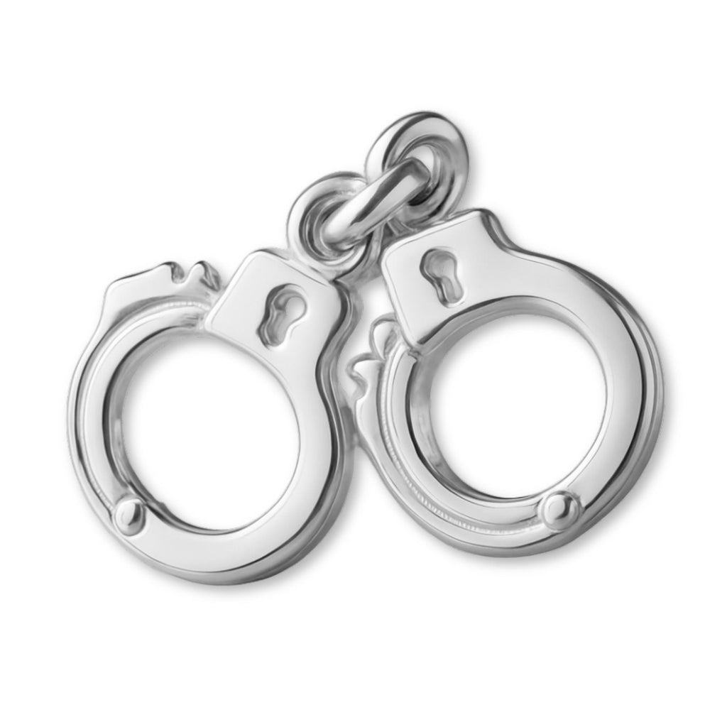 18ct White Gold - Classic Handcuffs Charm