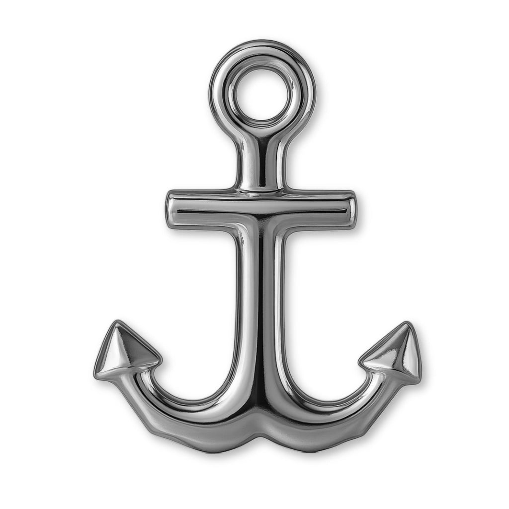 18ct White Gold - Bold Anchor Charm