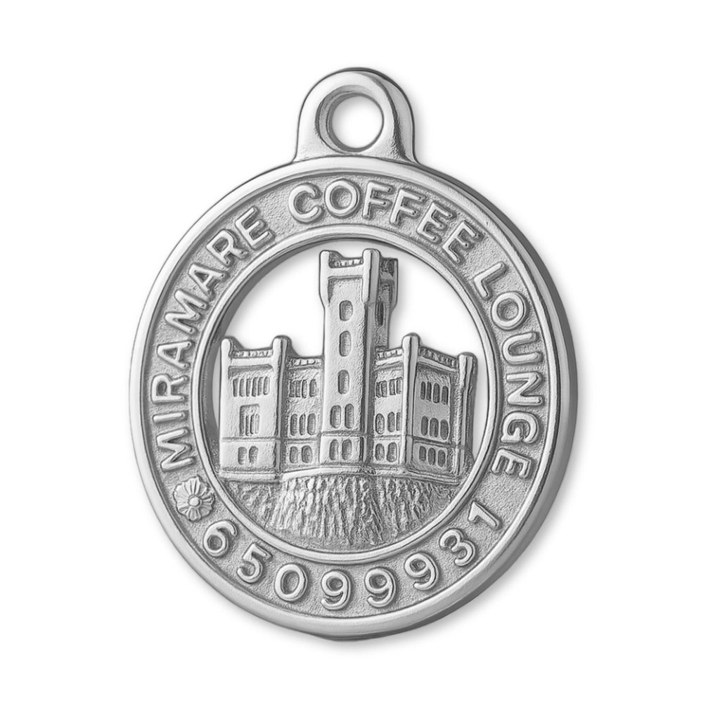 9ct White Gold - Miramare Coffee Lounge Charm
