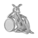 9ct White Gold - Lazy Kangaroo Charm