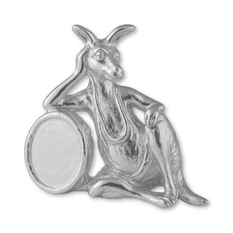9ct White Gold - Lazy Kangaroo Charm