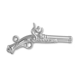 9ct White Gold - Flintlock Pistol Charm