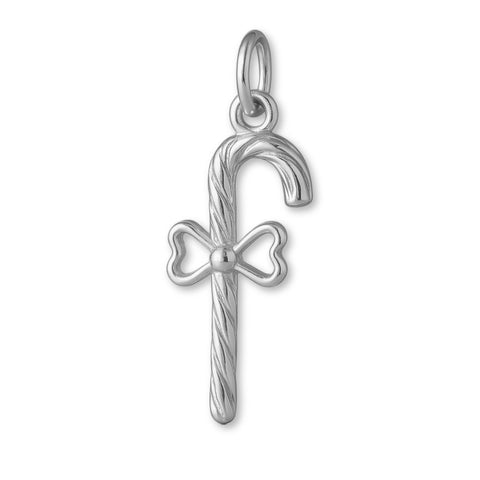 18ct White Gold - Candy Cane Charm