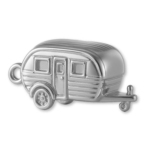 9ct White Gold - Vintage Camper Caravan Charm