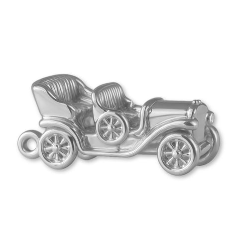 18ct White Gold - Open-Top Vintage Car Charm