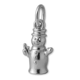 18ct White Gold - Classic Snowman Charm