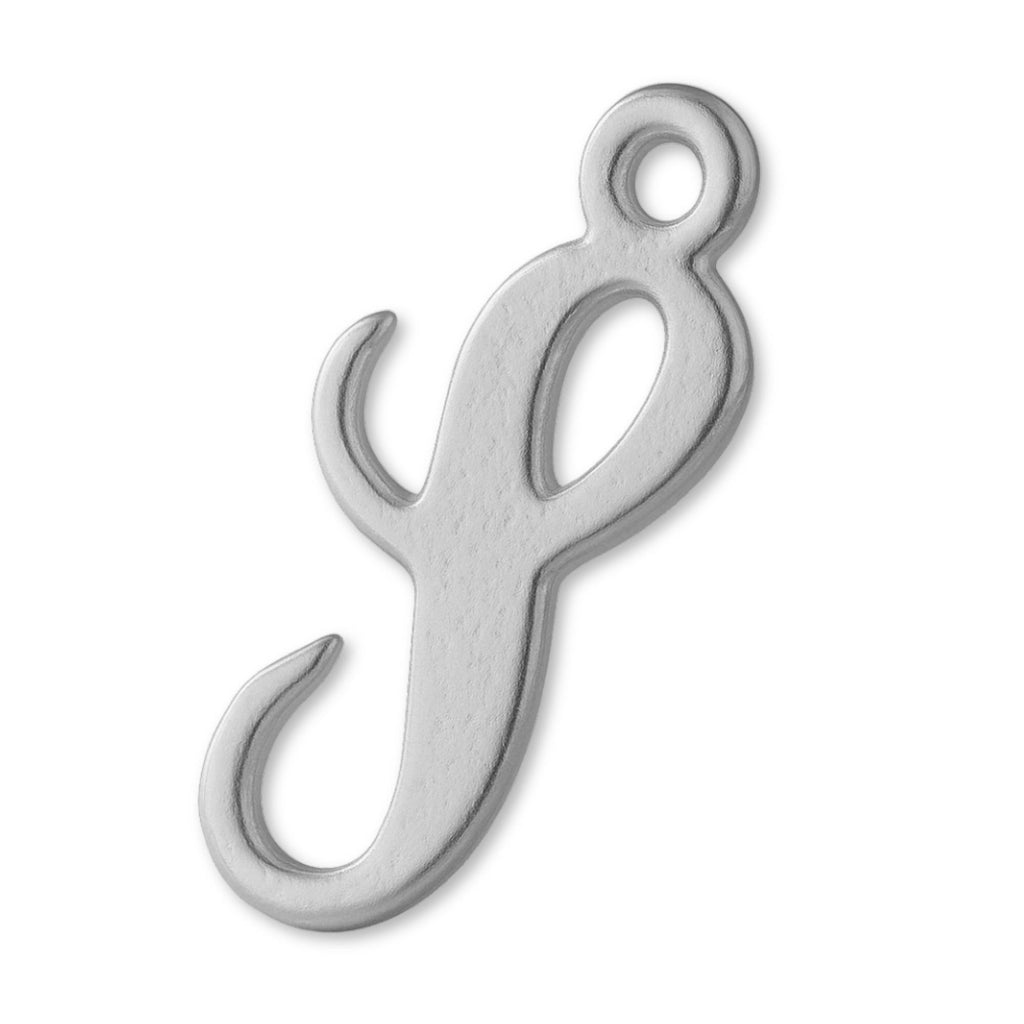 18ct White Gold - Cursive Letter Charm