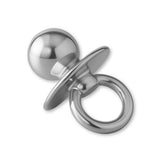 9ct White Gold - Modern Pacifier Charm