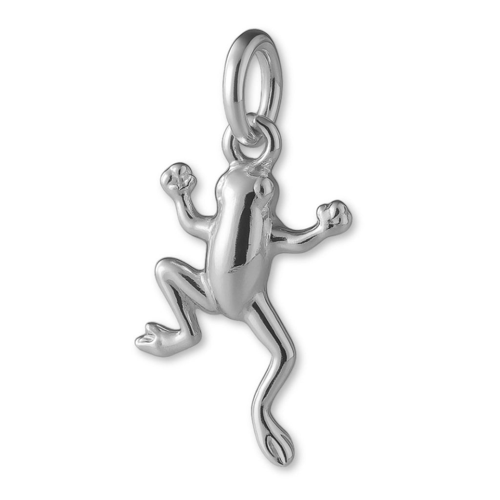 9ct White Gold - Pond Frog Charm