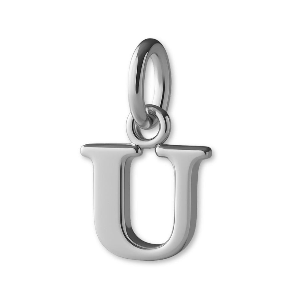 9ct White Gold - Petite Letter Charm