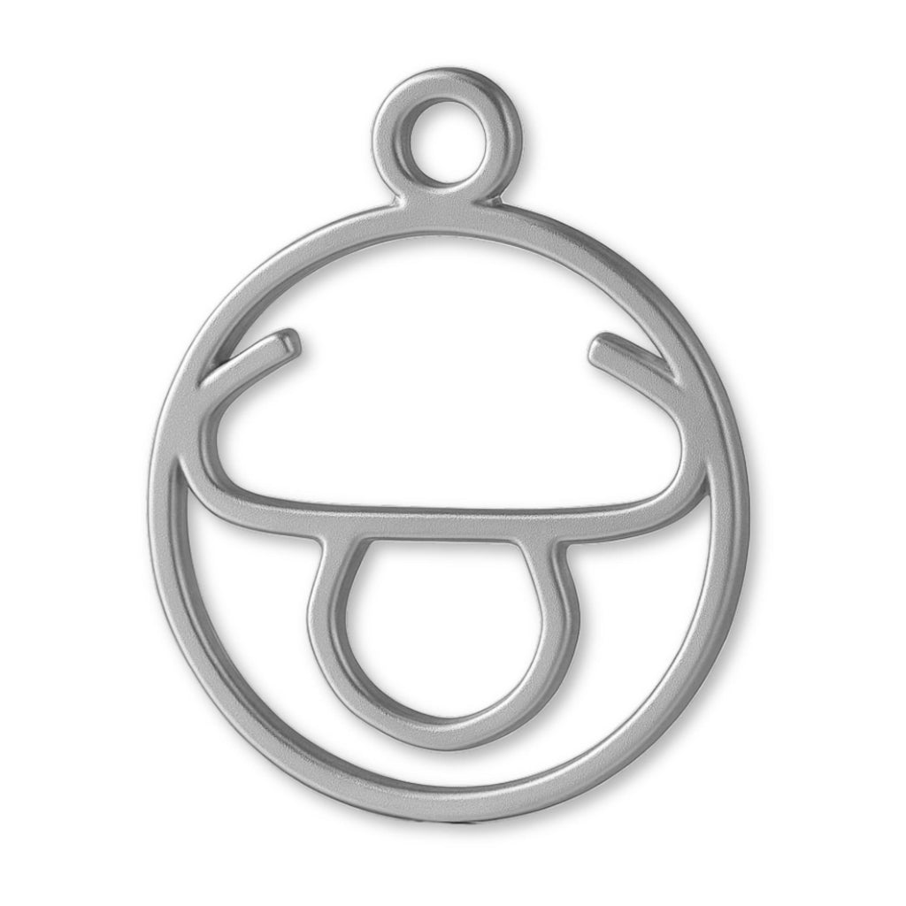 18ct White Gold - Taurus Zodiac Round Charm