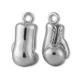 18ct White Gold - Lace-Up Boxing Gloves Charm