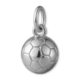 9ct White Gold - Soccer Ball Charm