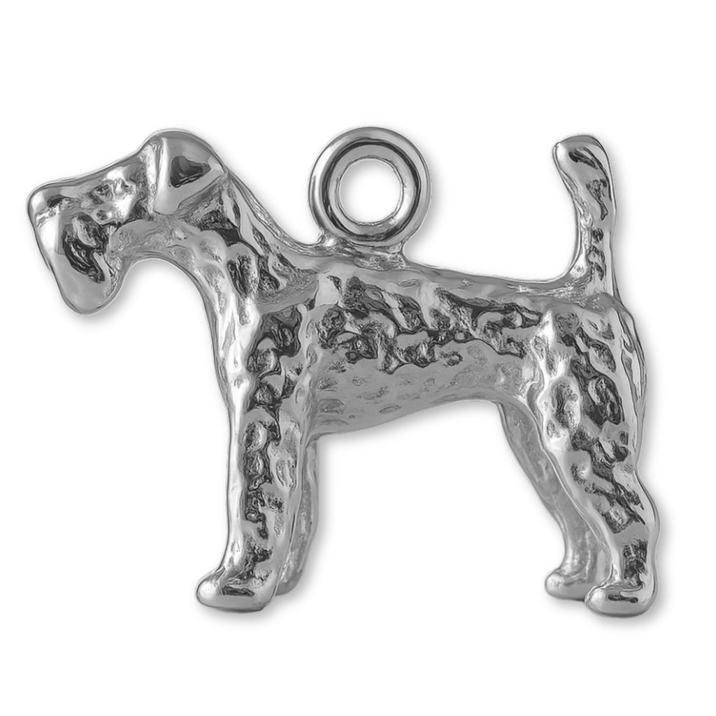 9ct White Gold - Shaggy Labradoodle Dog Charm