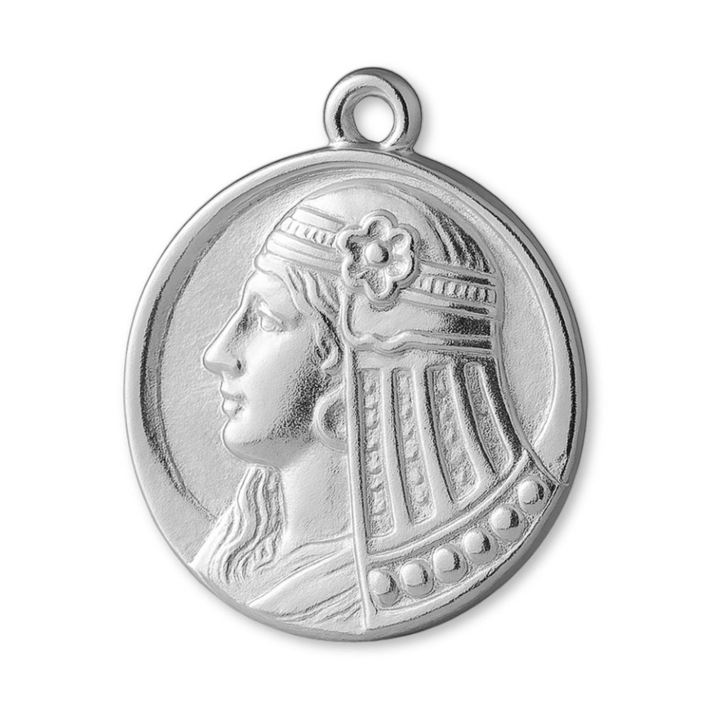 9ct White Gold - Moon Goddess Amulet Charm