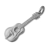 9ct White Gold - Acoustic Guitar Charm