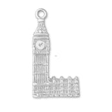 9ct White Gold - Big Ben Tower Charm