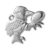 18ct White Gold - NZ Kiwi Rugby Bird Charm