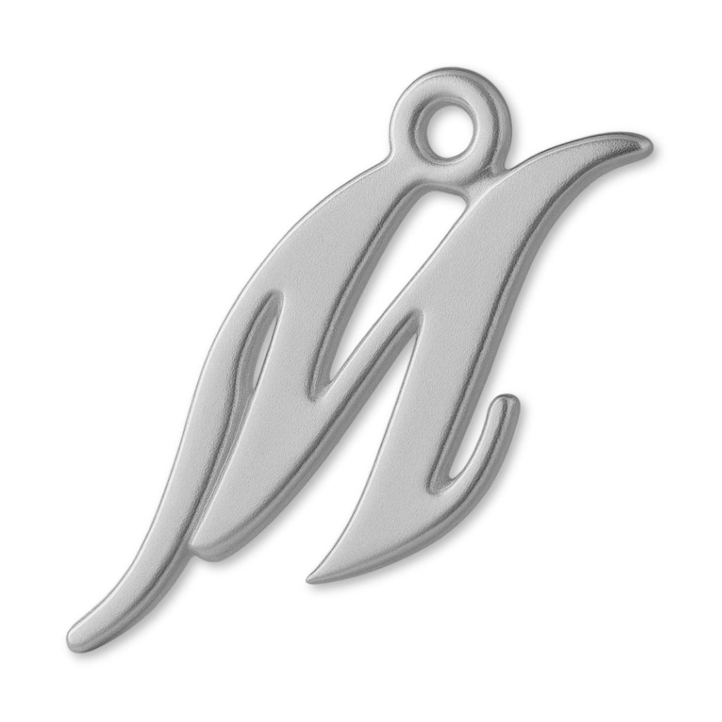 18ct White Gold - Cursive Letter Charm