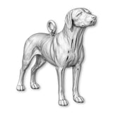 9ct White Gold - Rhodesian Ridgeback Dog Charm