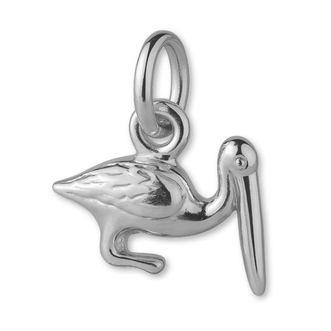 18ct White Gold - Beach Pelican Charm