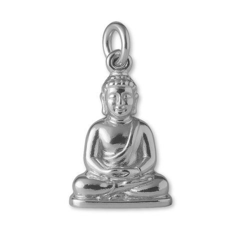 18ct White Gold - Classic Buddha Charm