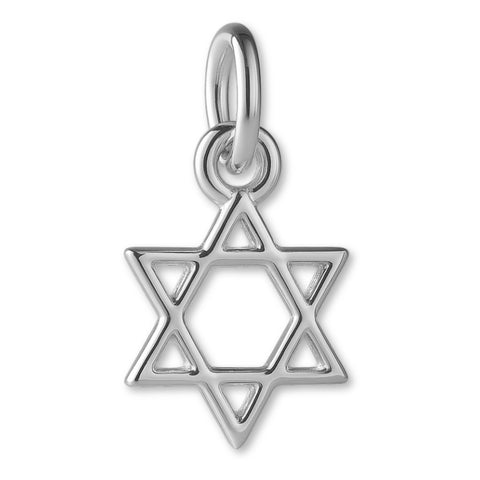 18ct White Gold - Mini Star of David Charm