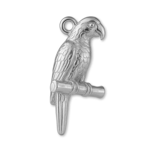 9ct White Gold - Amazon Parrot Charm