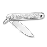 9ct White Gold - Folding Pocket Knife Charm