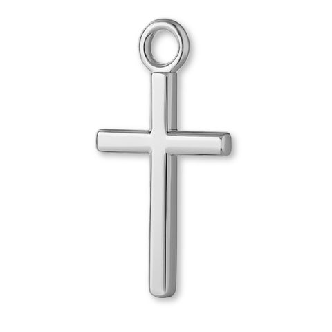 18ct White Gold - Mini Crucifix Charm
