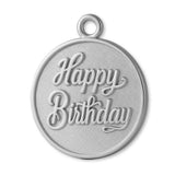 18ct White Gold - Happy Birthday Amulet Charm