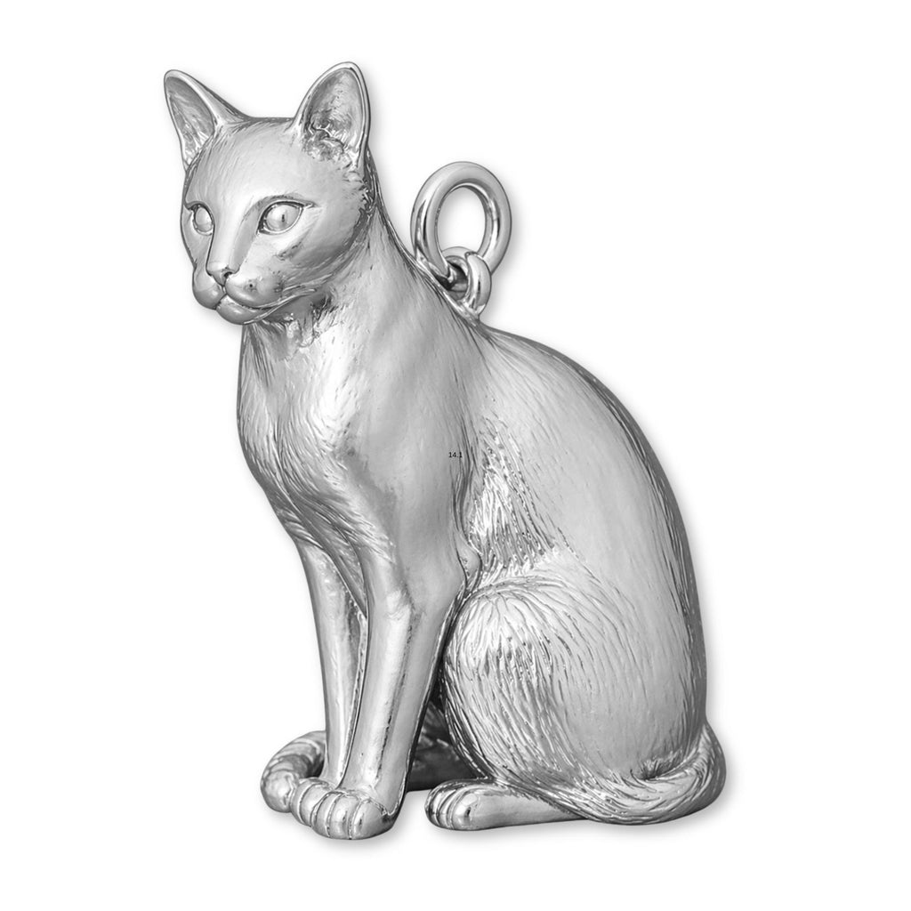 18ct White Gold - Bombay Cat Charm