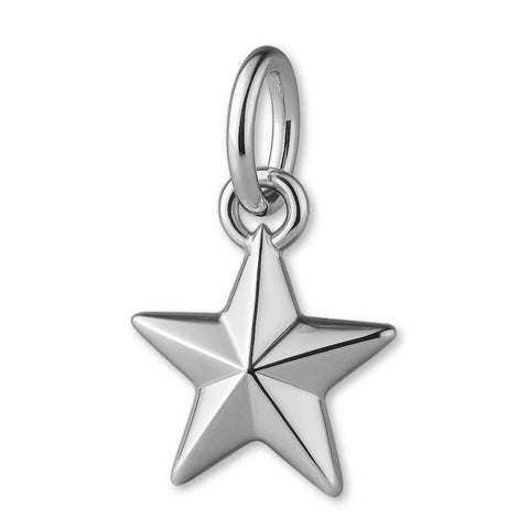 18ct White Gold - North Star Charm