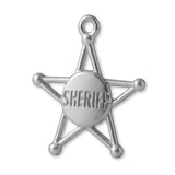 18ct White Gold - Sheriff Star Charm