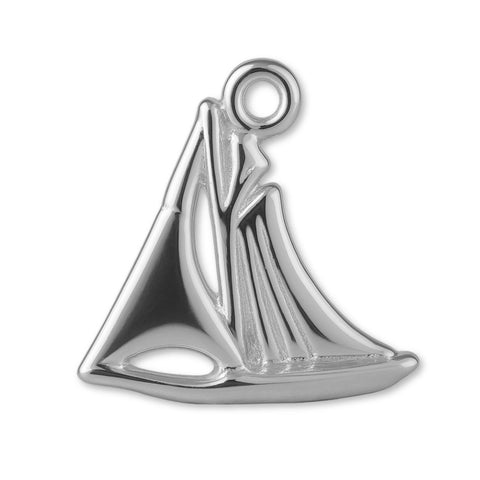 18ct White Gold - Regatta Sailboat Charm
