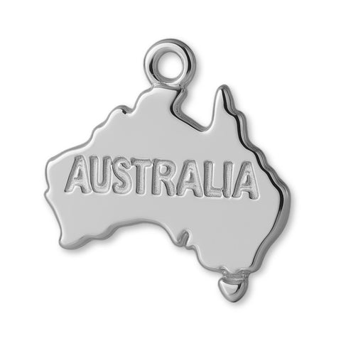 18ct White Gold - Mini Australia Charm