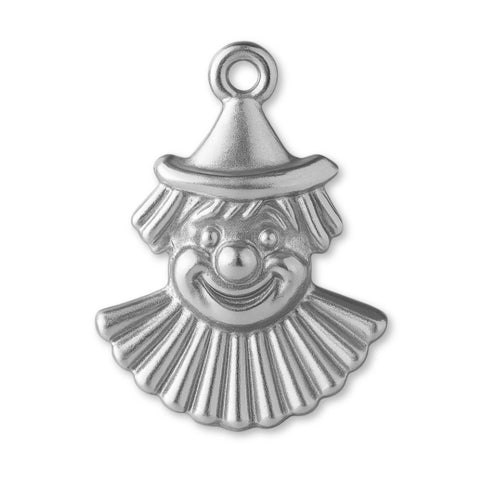 9ct White Gold - Carnival Clown Charm